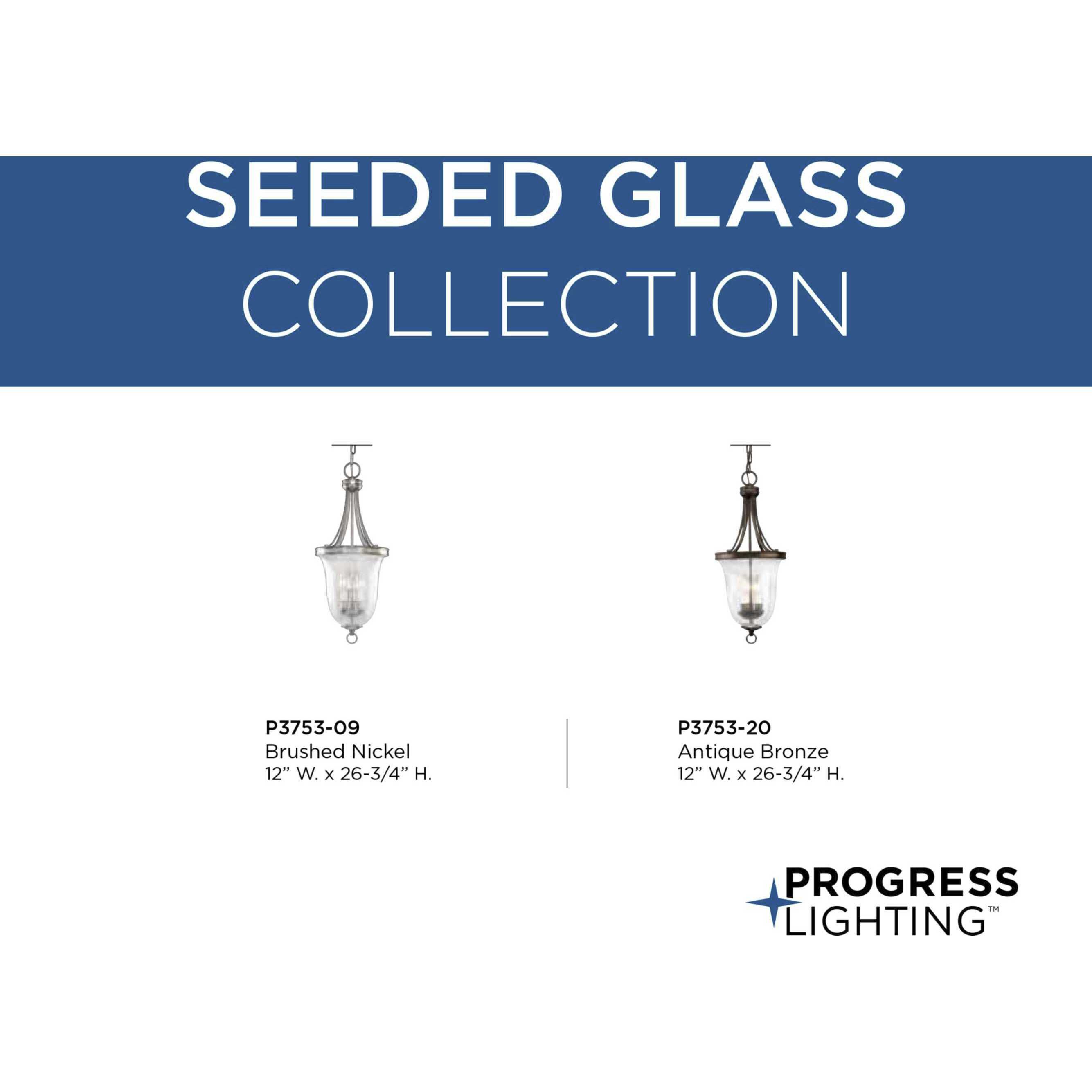 Earlywine 3 Light 10 inch Brushed Nickel Foyer Pendant Ceiling Light